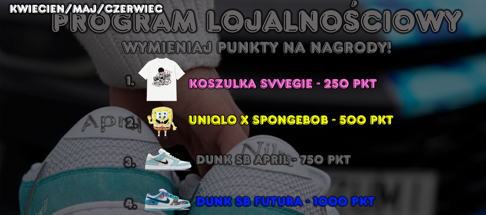 program lojalnościowy- wymieniaj punkty na nagrody